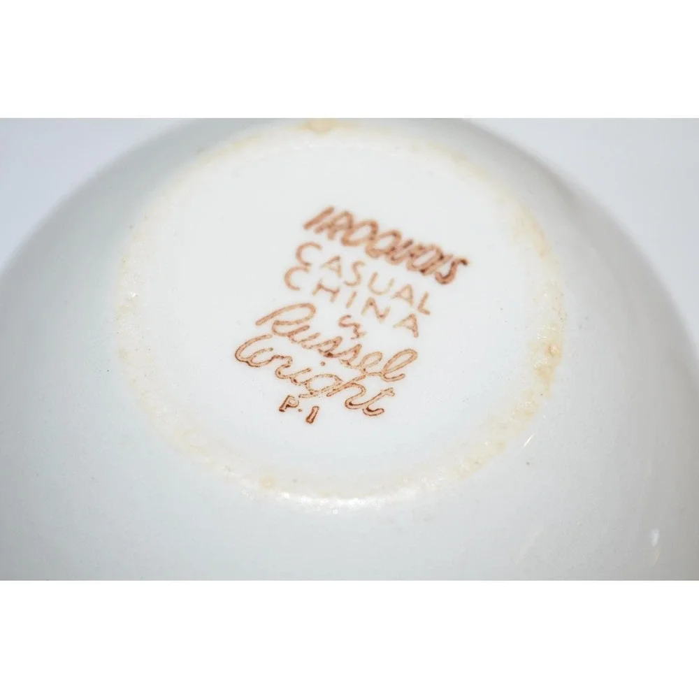 Russel‎ Wright Iroquois  China Set of 4 Cups & Saucers White USA